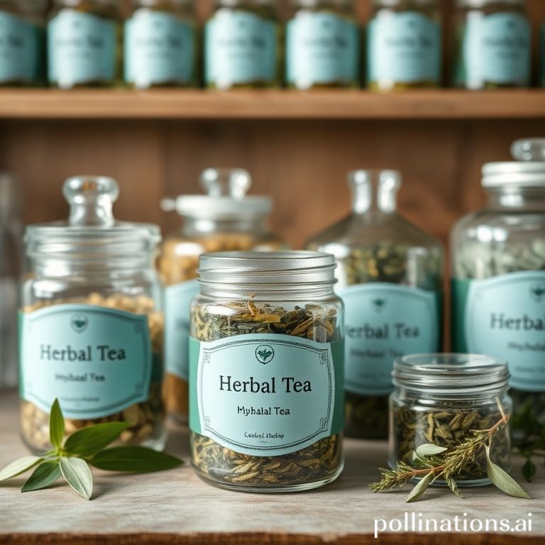 Barattoli di tisane con etichette pulite