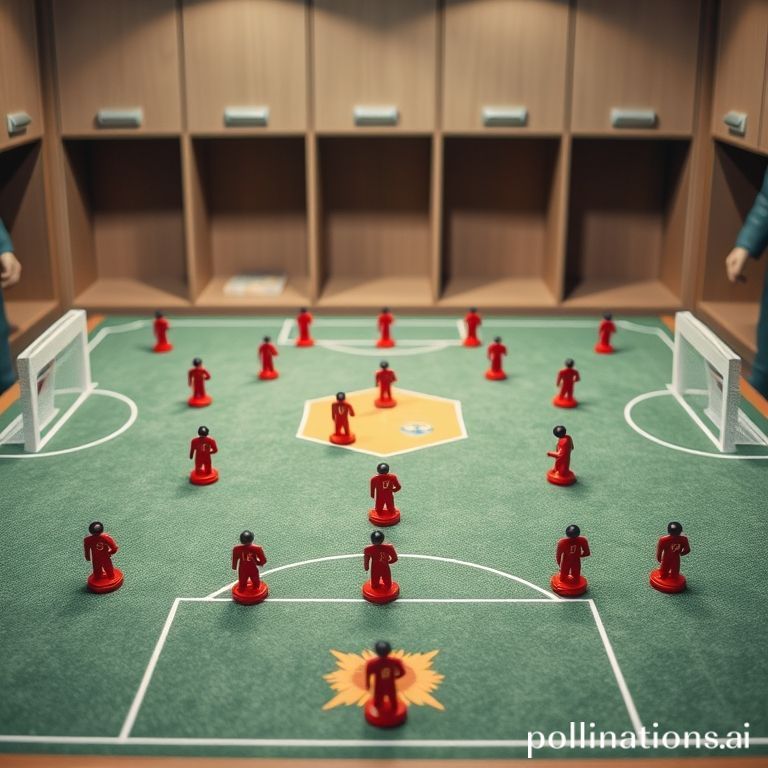 Tactical board showing Kosovo's 4-2-3-1 formation with player pieces and strategic notes.