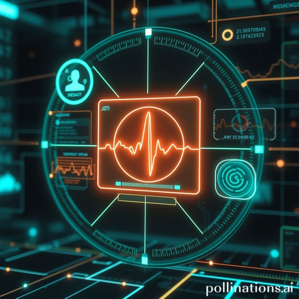 A futuristic holographic display showing an AI assistant writing complex code in a cyberpunk setting.