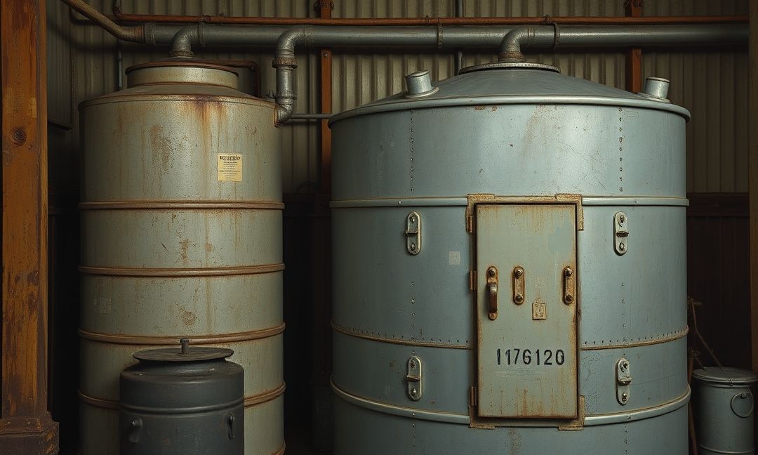 2 hjot water tanks one closed