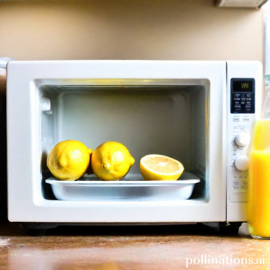 how to clean microwave with lemon juice and vinegar