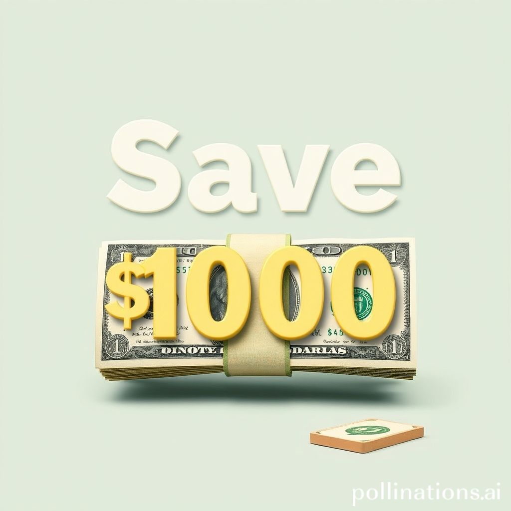 how to save 1000 dollars