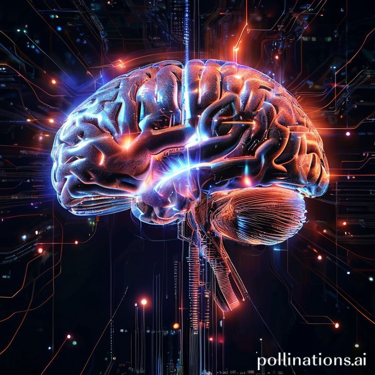 دماغ بشري يتفاعل مع تقنية حوسبة كمومية مستقبلية