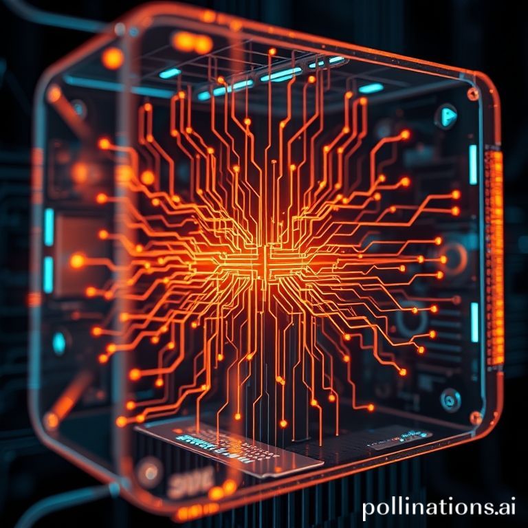 A glowing neural network inside a computer processor, representing the Transformer model architecture.