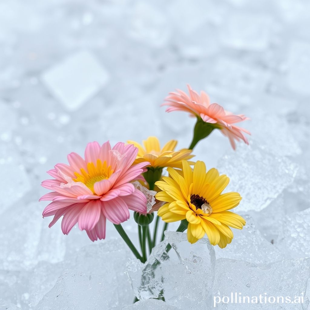 冰雪中的野花