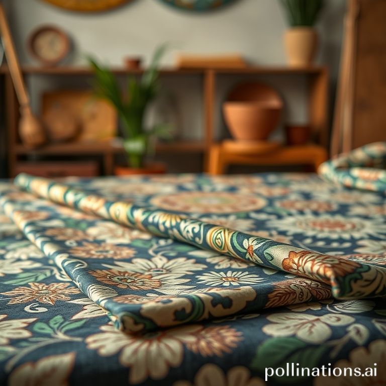 Tumpukan kain batik Solo motif parang dan kawung