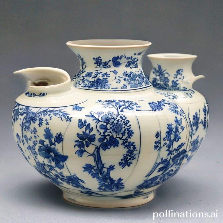 A modern Jingdezhen studio showing a blend of traditional pottery wheels and digital fabrication tools.