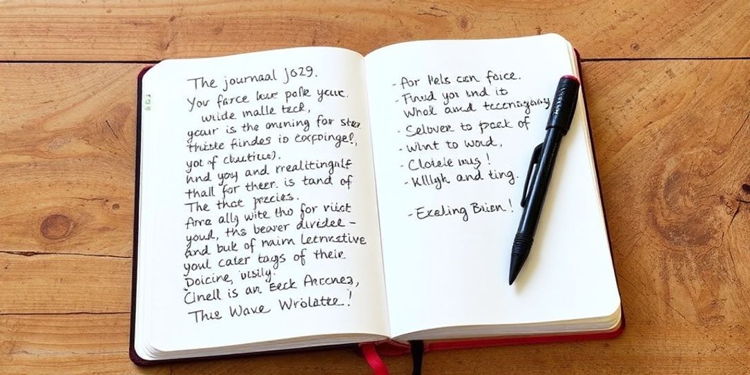 Pessoa praticando journaling e reflexão consciente