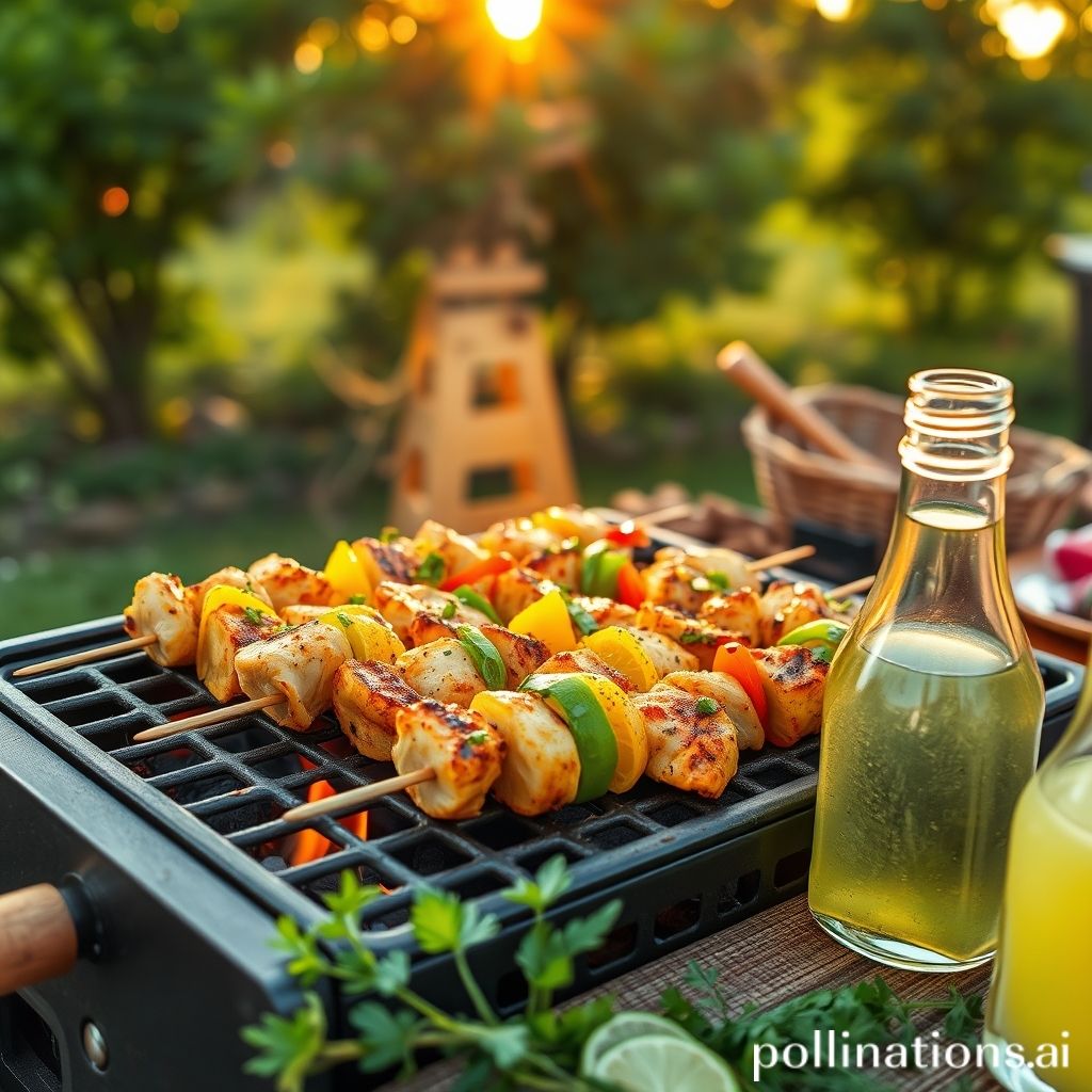 Delicious Greek-style lemon chicken skewers