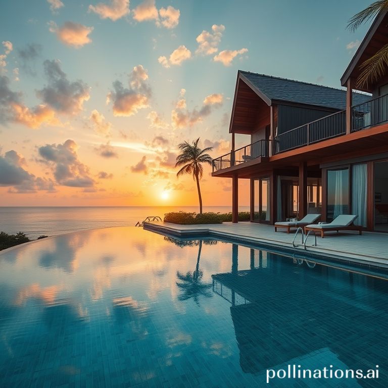 Desain villa atau resort