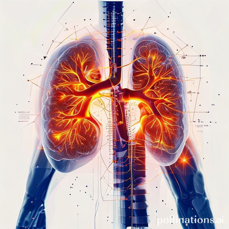 腎臓が活性化し、背中の褐色脂肪細胞が燃焼して代謝が上がるイメージ図