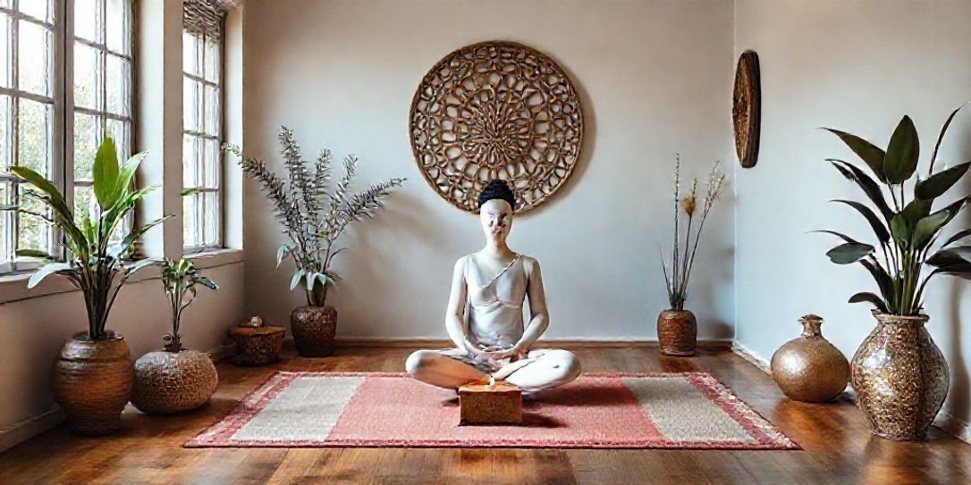 Espaço de meditação em casa