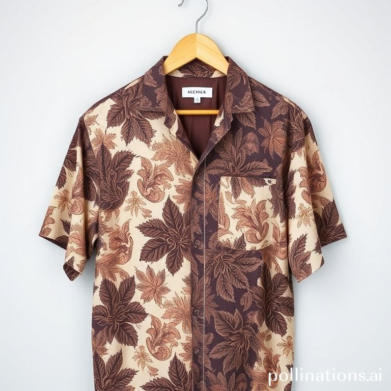 Kemeja batik kombinasi polos