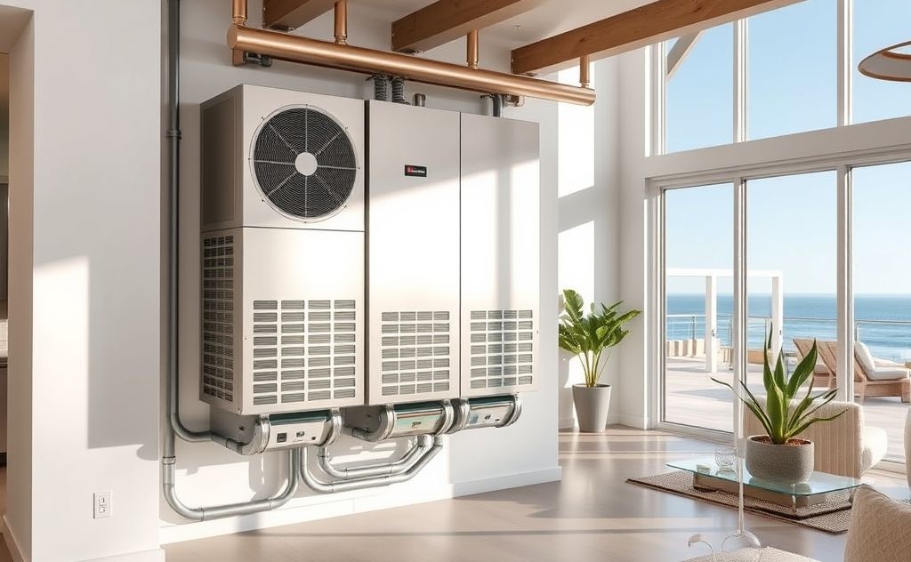 A modern HVAC system installed in a San Diego home.