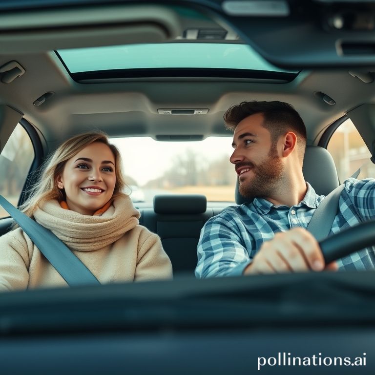 Siswa kursus mobil dengan instruktur