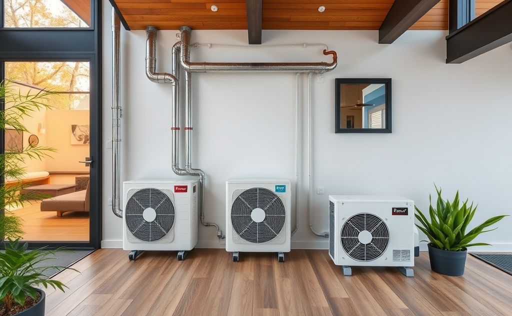 A modern home with an efficient heating and cooling system installed.