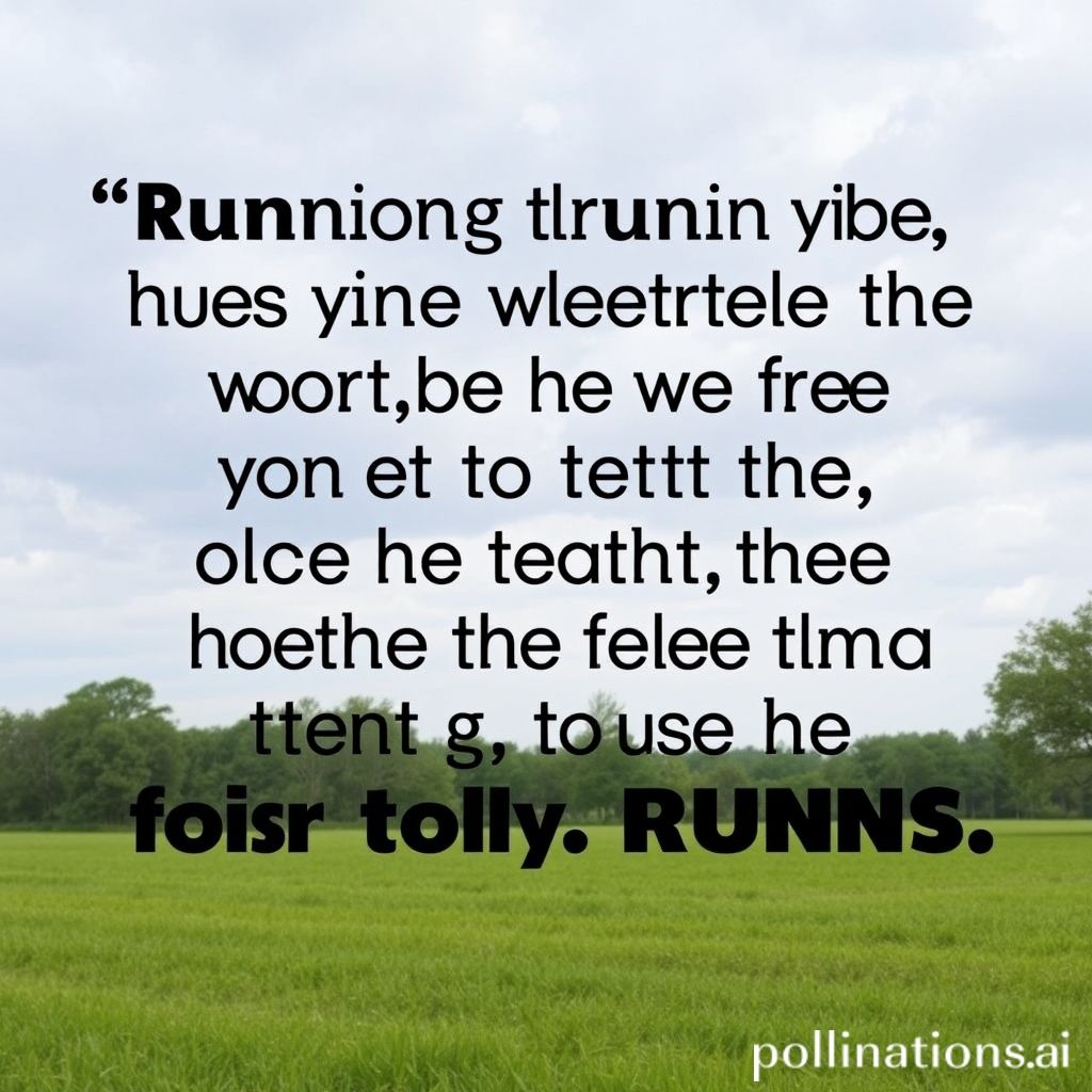Motivational quote about running and life