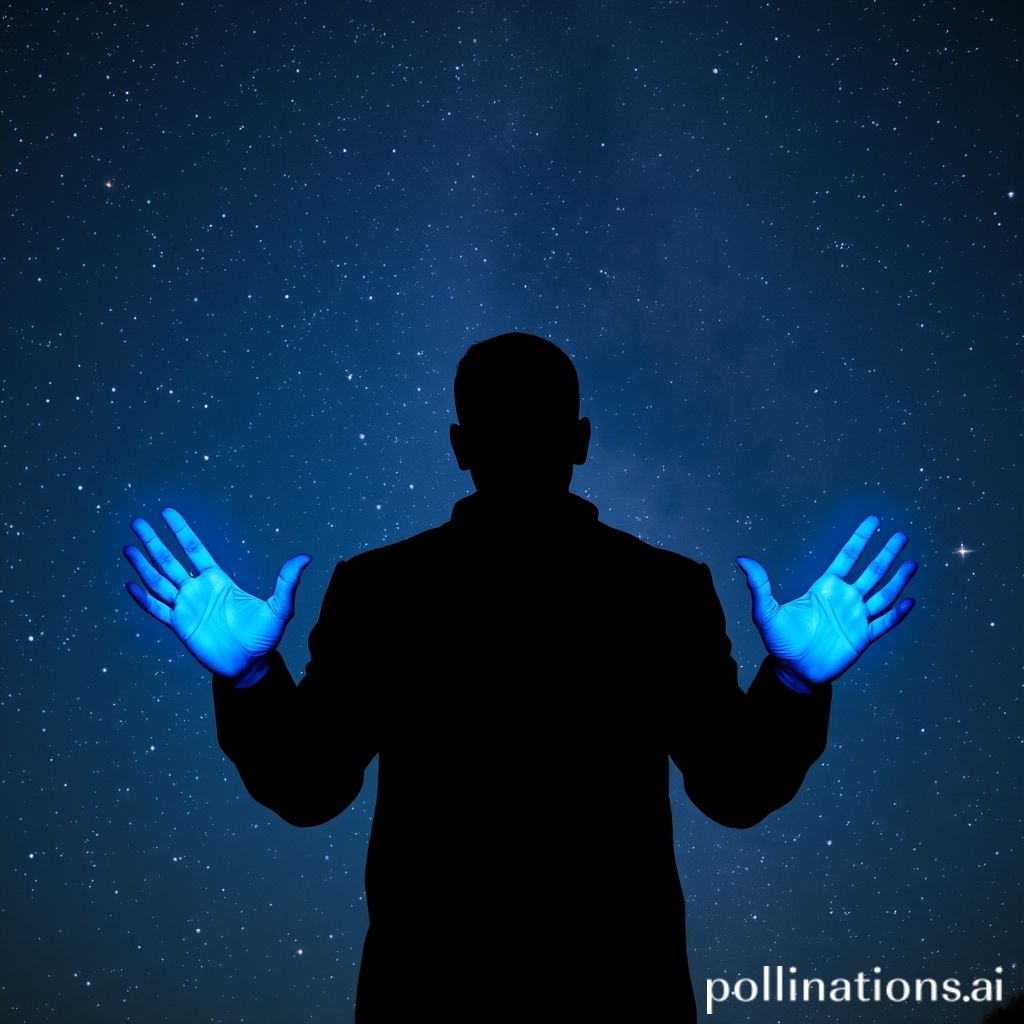 Homem Misterioso com Luz Azul