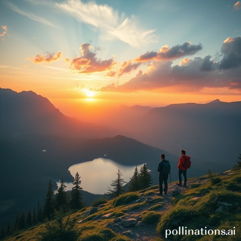 Pemandangan pegunungan dan danau untuk wisata alam