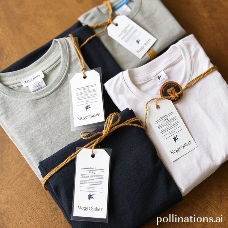 Kaos custom dipaketkan rapi dengan tag