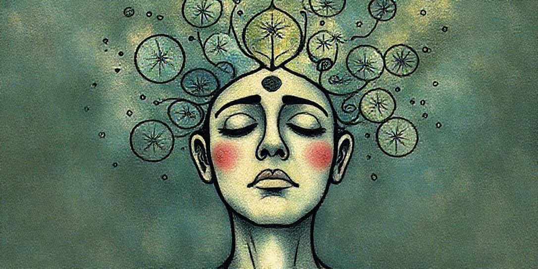 Pessoa em paz, transformando pensamentos negativos