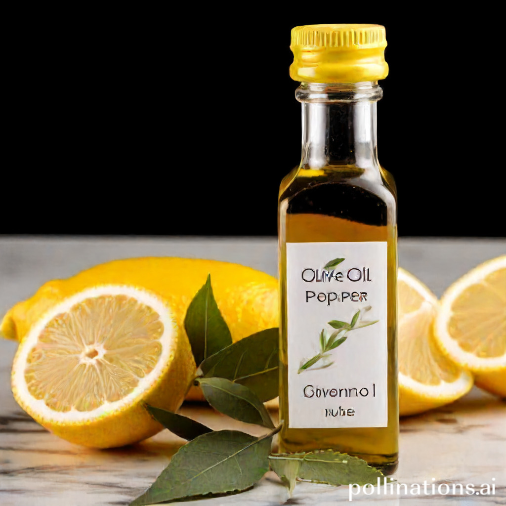 olive oil cayenne pepper and lemon juice