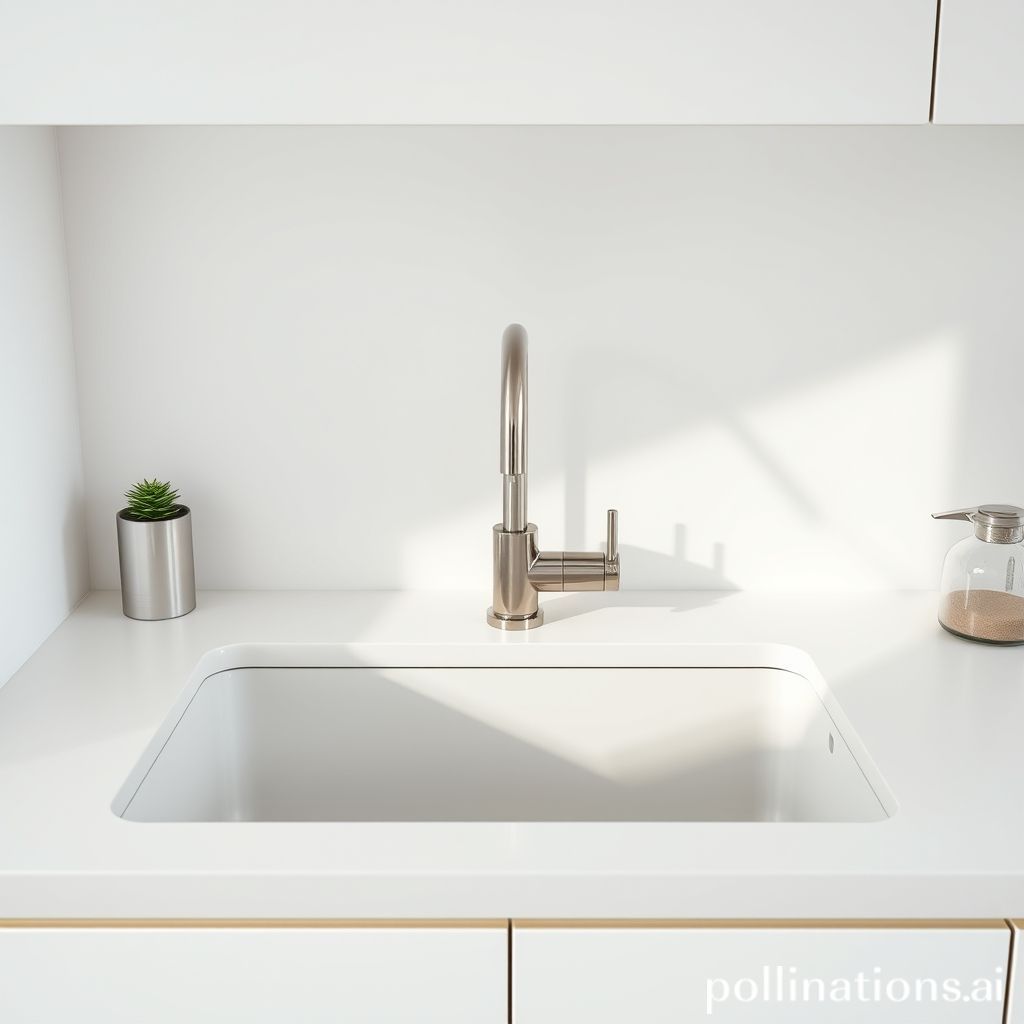 청소가 끝난 후 반짝이는 싱크대