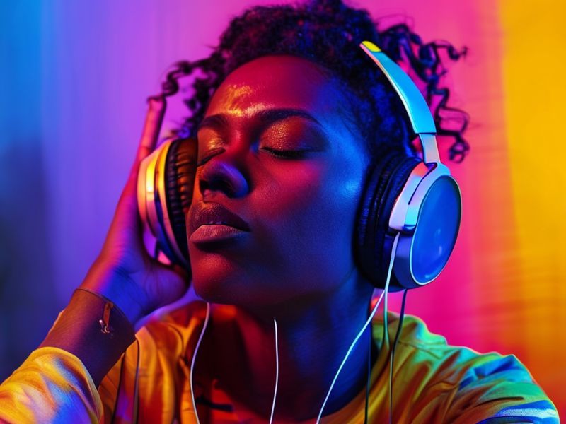 Person enjoying personalized music