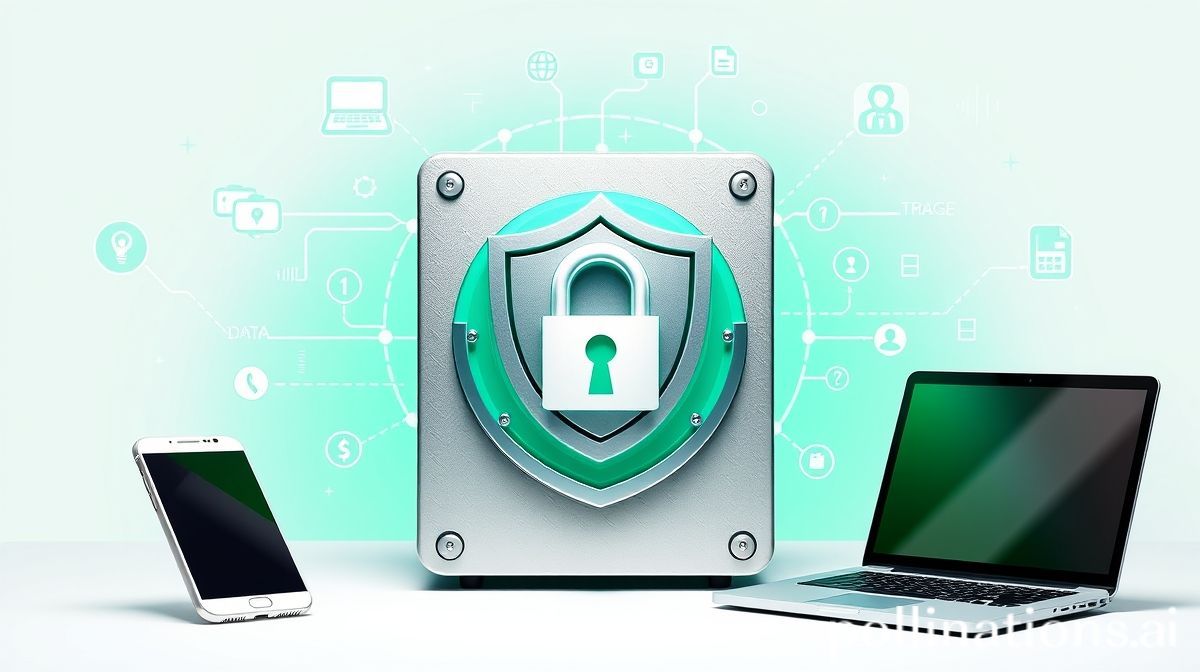 Privacy-first personalization with a shield and device icons