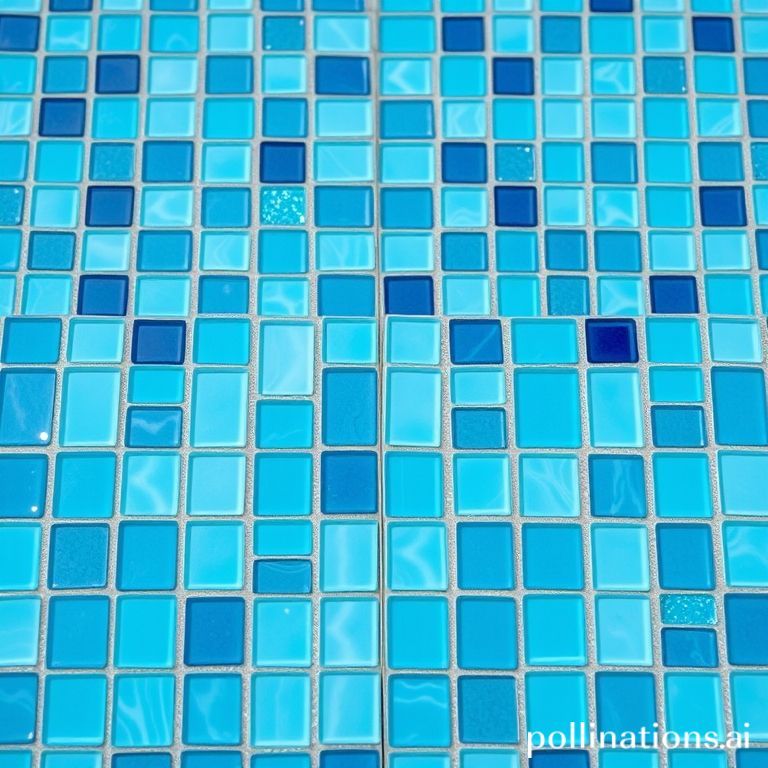 Pemasangan mosaic tile kolam renang