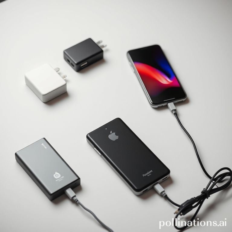 Power bank e caricabatterie in studio minimal