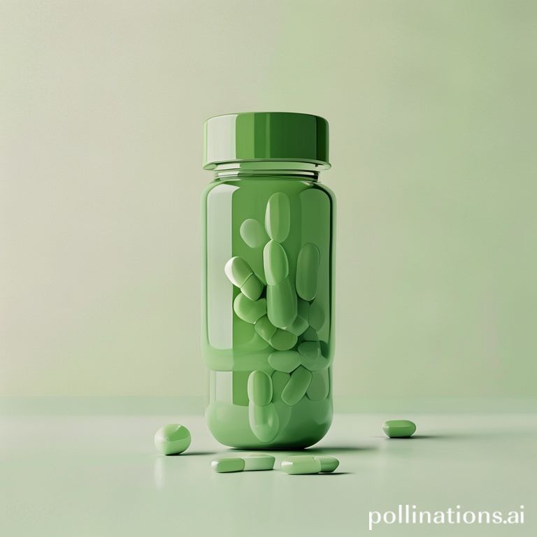 Integratore probiotico in flacone stile farmacia