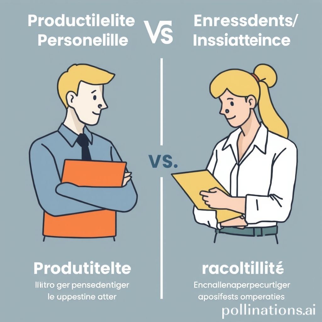 productivité personnelle vs professionnelle