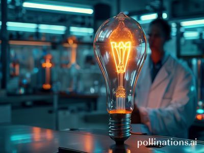 Dr. Zara Quantum with her invention