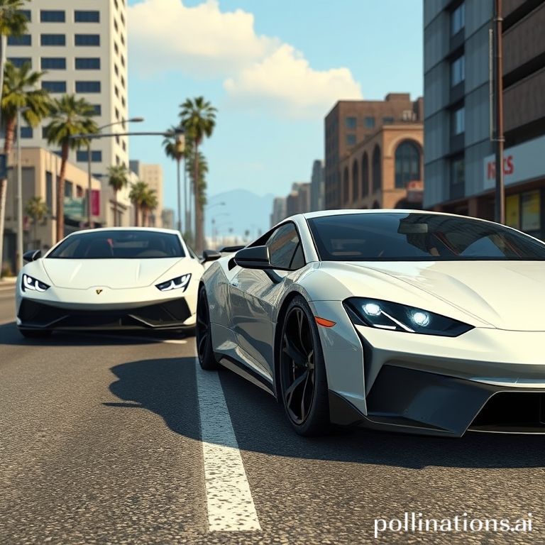 AI Generated Image: Real-world cars modded into GTA 5