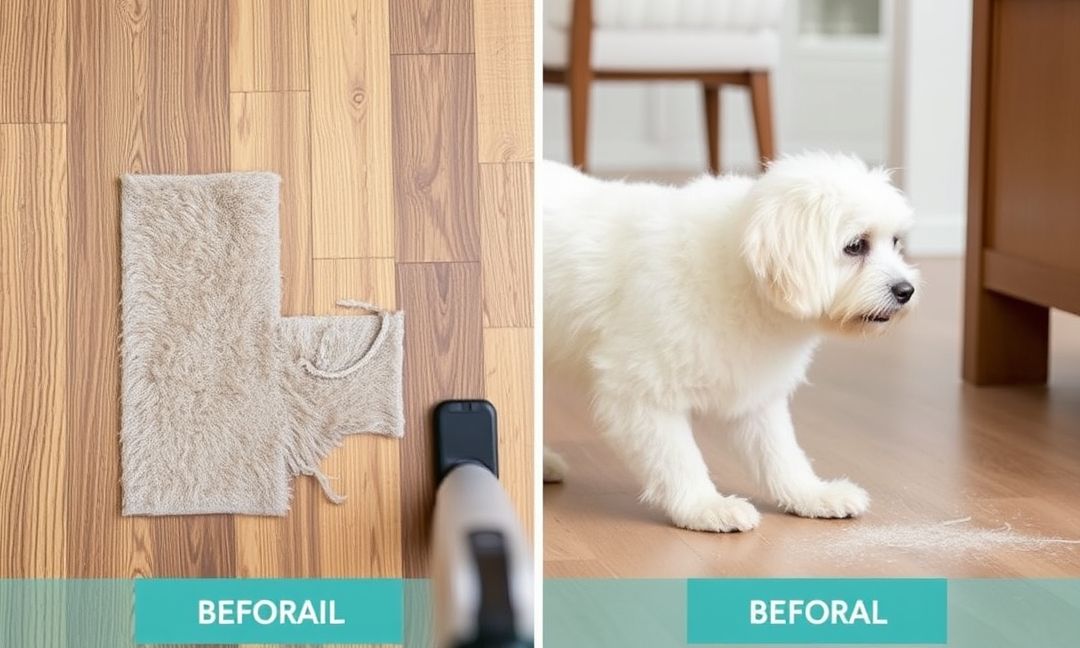 removing pet hair from various floor types effectively​