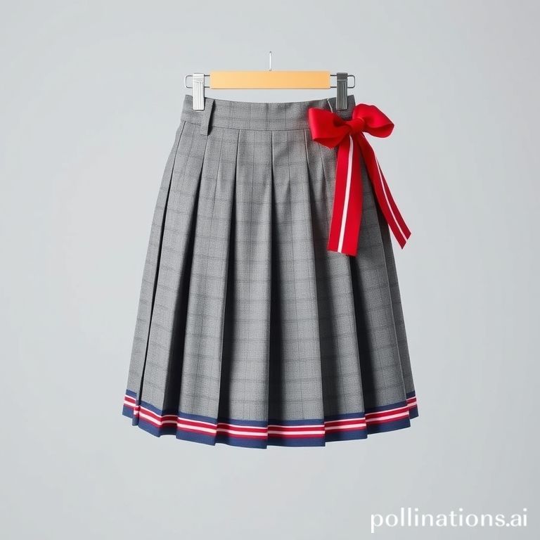 Rok seragam sekolah lipit