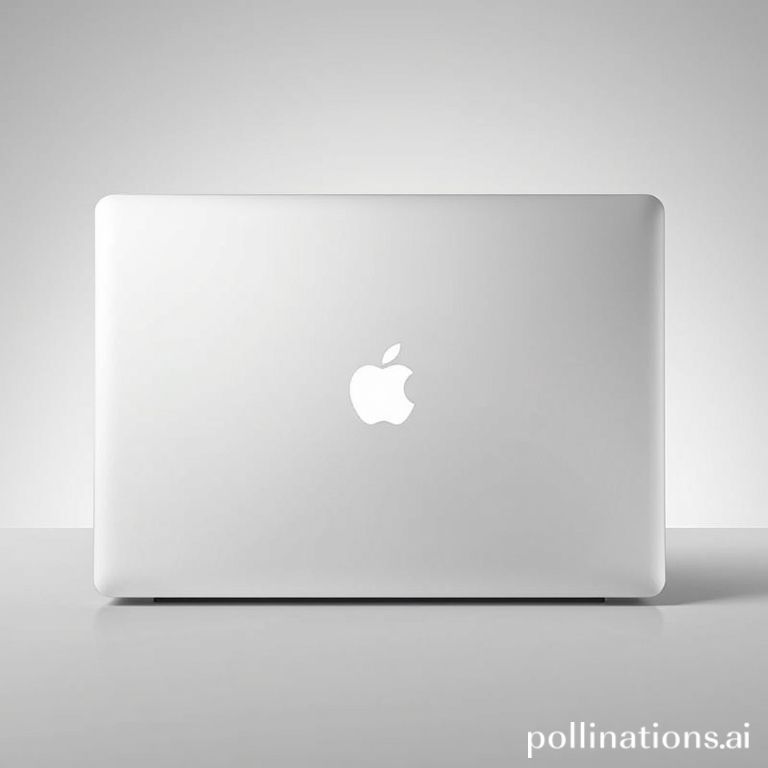 Sebuah MacBook Pro modern dengan desain elegan, menampilkan layar cerah dengan antarmuka yang futuristik. Di latar belakang, terlihat siluet samar chip M5 dan ikon konektivitas seluler, menunjukkan perpaduan performa dan mobilitas. Fokus pada kemewahan dan kecanggihan teknologi.