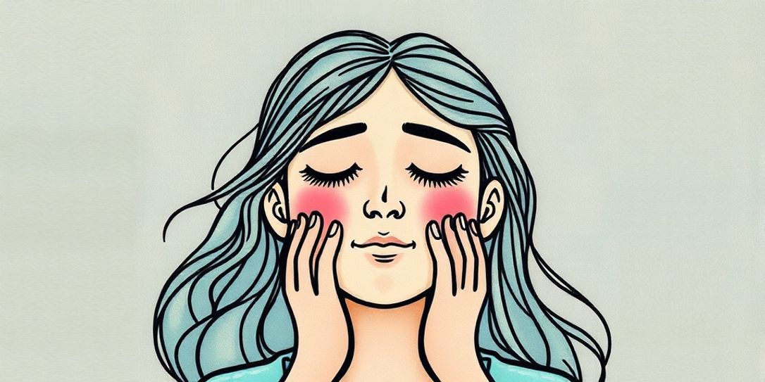 Pessoa em momento de autocompaixão e aceitação