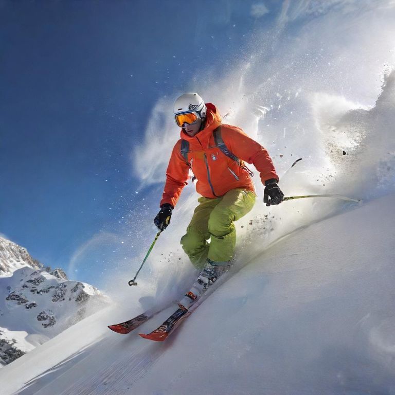 Ski image generated from prompt: skier carving down a steep slope