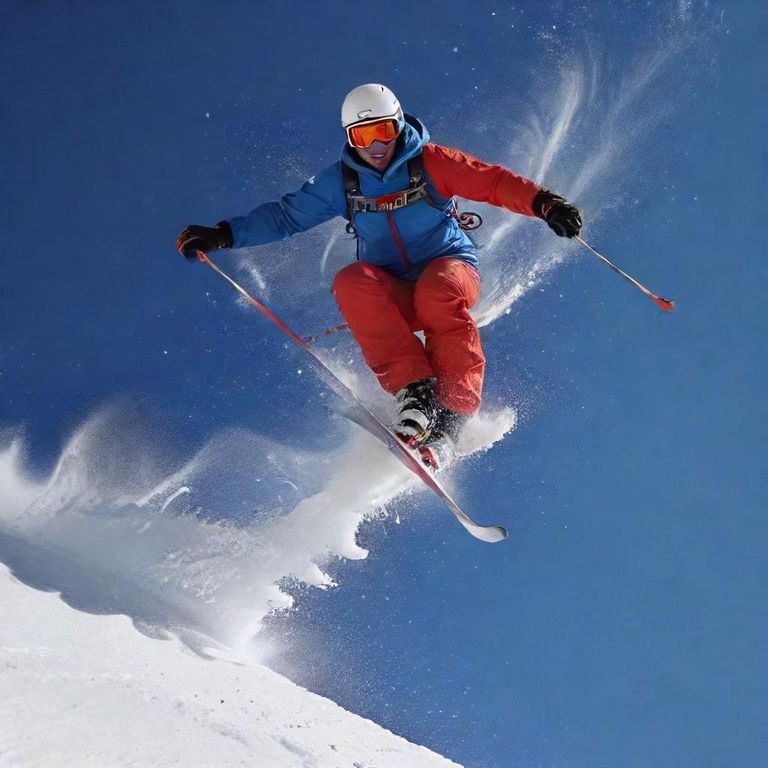 Ski image generated from prompt: skier jumping over a mogul