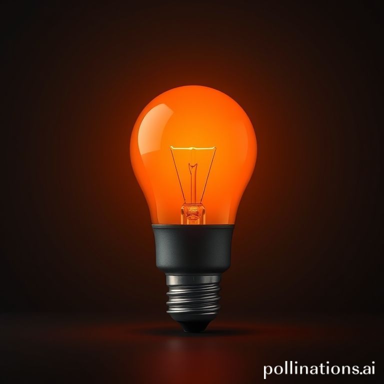 Lampadina LED smart con bagliore arancione