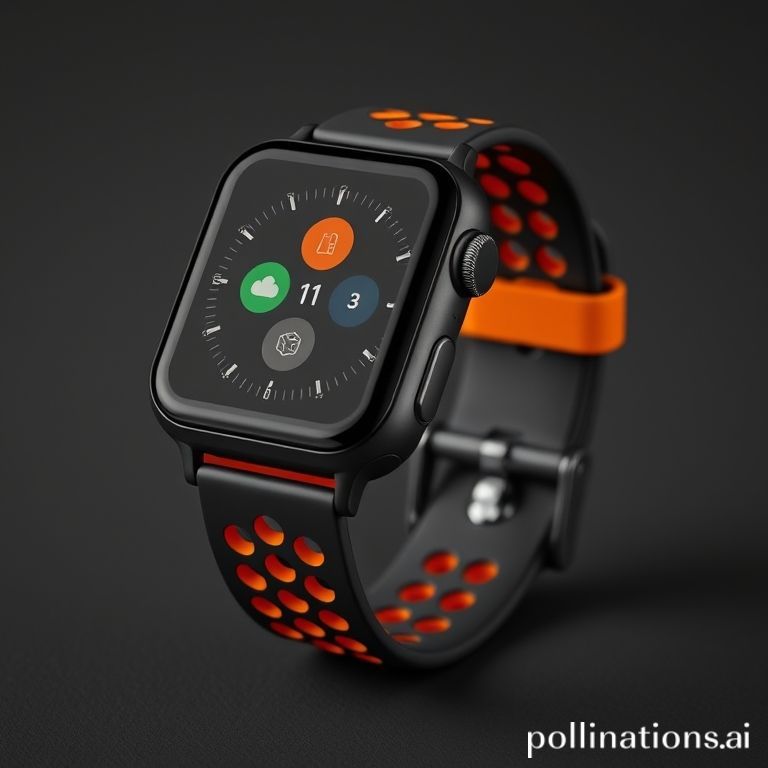 Smartwatch sportivo con cinturino nero e arancione
