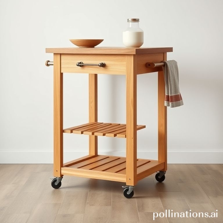 Kitchen island mini kayu