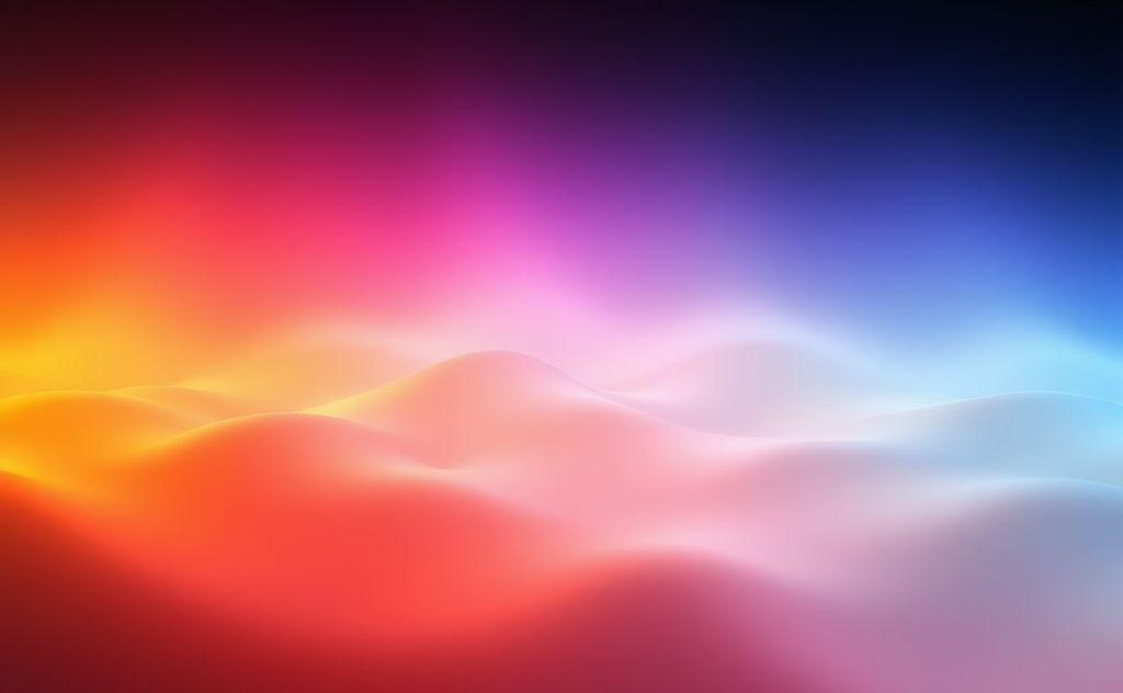 A spectrum of colors with heat waves reflecting off each shade.