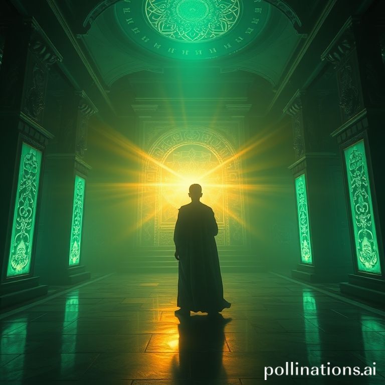 未来の映像を投影する修行者（スピリチュアル・ダーク・シネマティック）