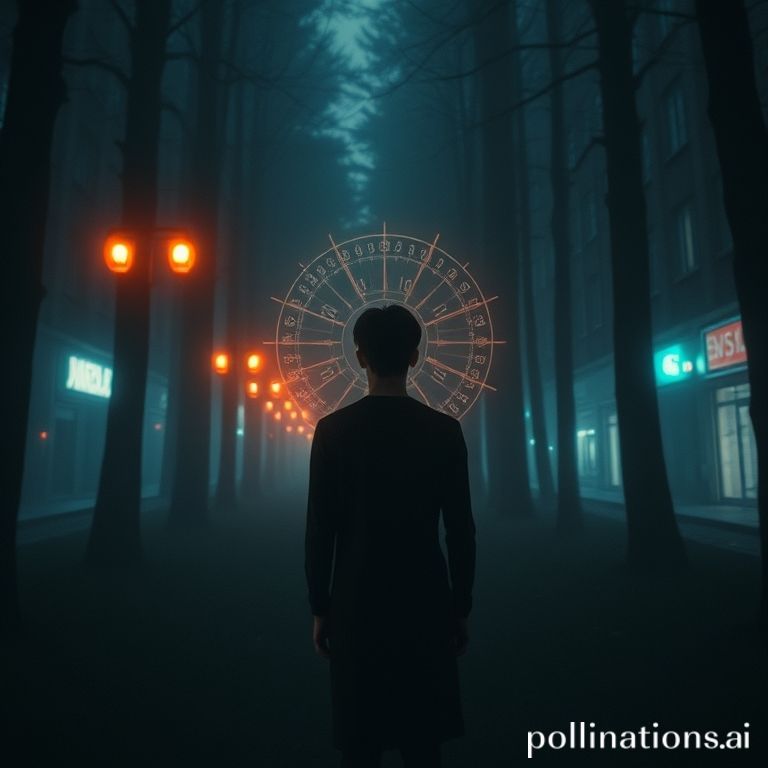 現実に未来のサインを見出す修行者（スピリチュアル・ダーク・シネマティック）