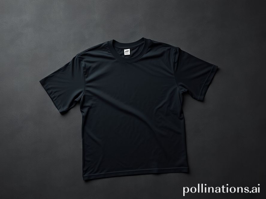 Mockup kaos hitam dengan cetak DTF warna