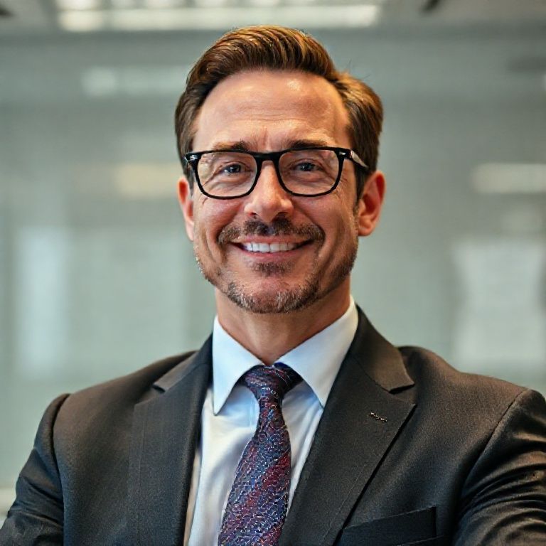 Successful Businessman in Office