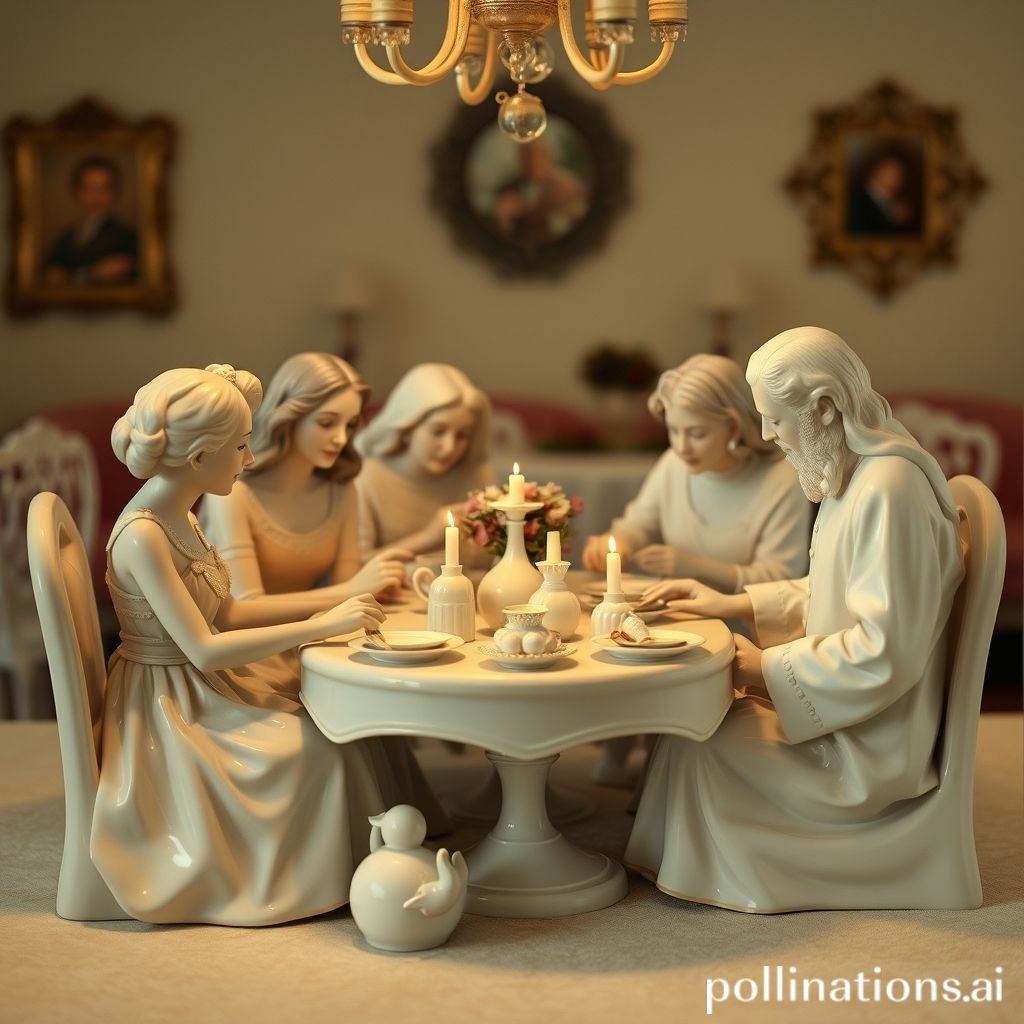sultry_family_reunion_immaculate_tote_delicate_porcelain_figurines_family_gathering